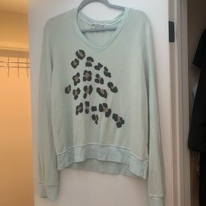 Wildfox leopard baggy beach jumper